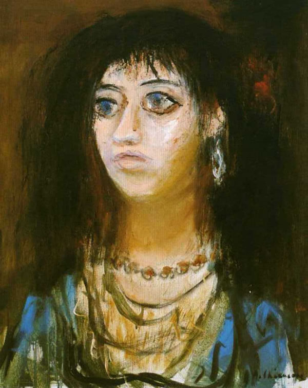 Testa di donna, 1985, olio su tela, cm 50x40, eposto all’Expo Arte di Bari (1986), Bari, collezione Maggiano